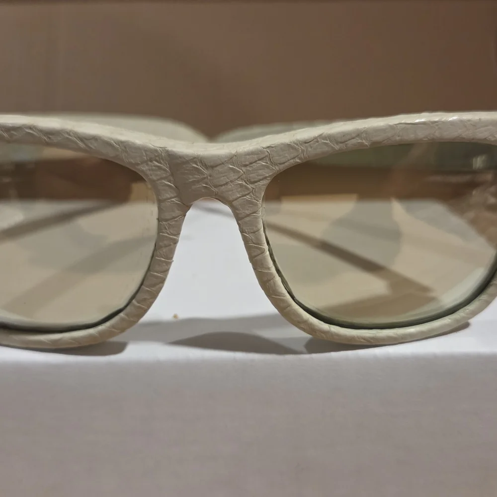 Linda Farrow Python Sunglasses Women's Light Greenish Frame Authentic Designer - Picture 16 of 16